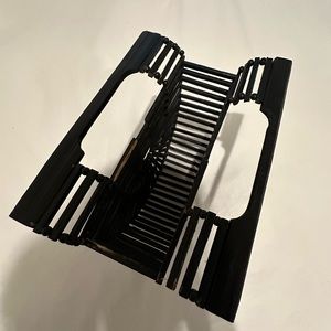 Black Wicker Handbag Clutch